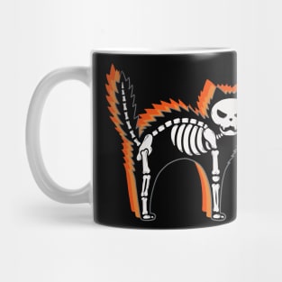 Scary Cat Skeleton Mug